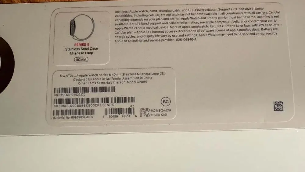 Apple Watch Series 6 44mm Stainless Steel Case with Milanese Loop